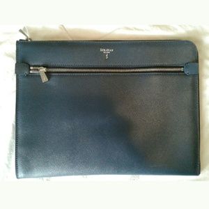 SERAPIAN CACHEMIRE ZIP PORTFOLIO LAPIS LAZULI